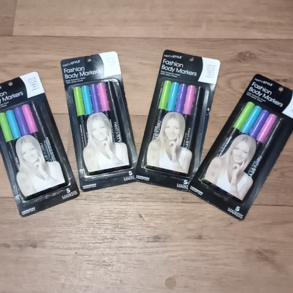 4/$10.  NEW!!   5PK.  Fashion body markers